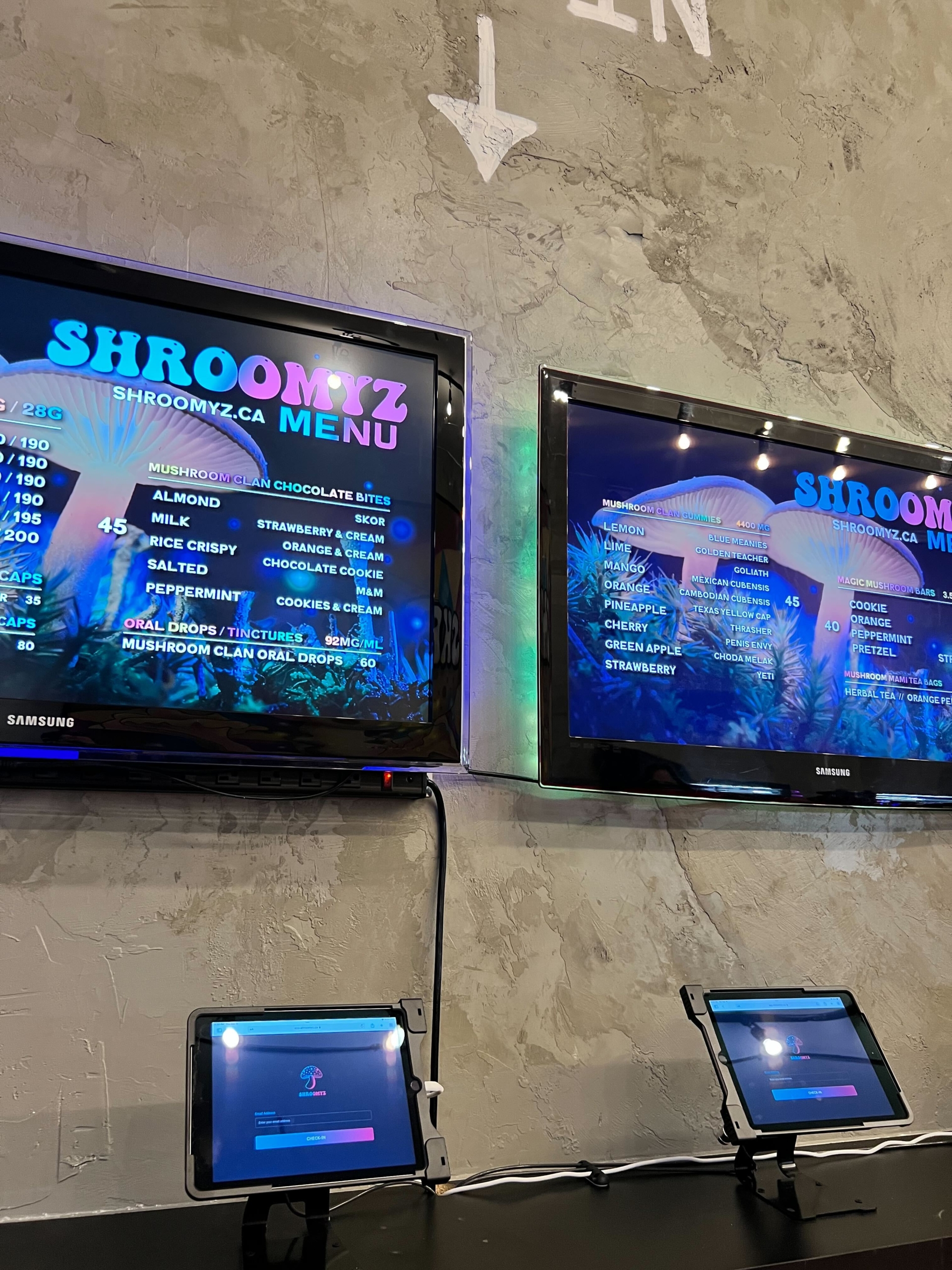 Shroomyz member intake kiosk