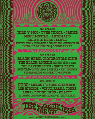 Poster of Austin Psych fest lineup