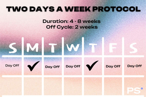 A two-days-a-week protocol can be helpful for people who like routine. | Microdosing Protocols