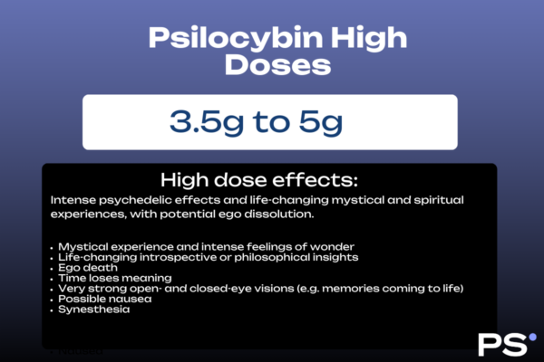 WHat dose of psilocybin should a beginner take